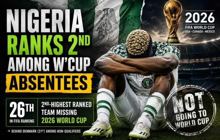 Nigeria Ranked Second-Highest Team Missing 2026 World Cup