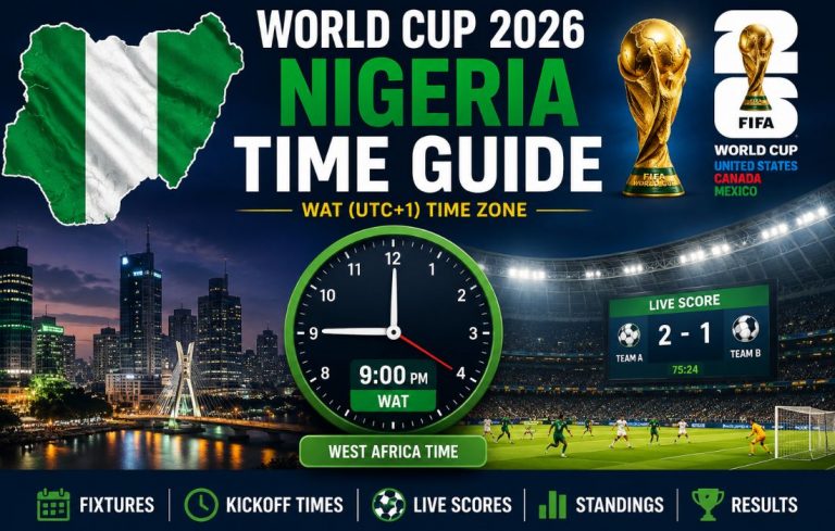 Nigeria Time Zone Guide for FIFA World Cup 2026 Matches